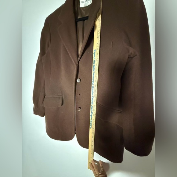 Holt Renfrew Brown Wool Blazer Jacket - Picture 5 of 6